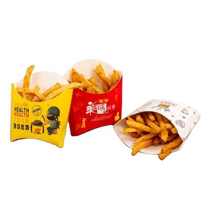Ein guter Preis. OEM Kleine Papiertreppe Pommes Frites Kästchen Behälter Mitnahmeverpackung Online