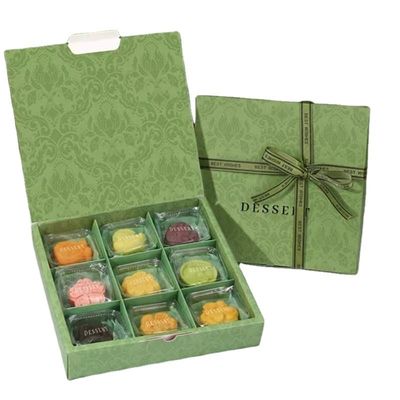 Un buen precio. Lujo plegable de Navidad Macaron caja de regalo Nueve Palacio Macaron Favor Cajas de embalaje en línea