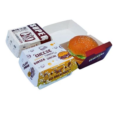 Ein guter Preis. Lebensmittelverpackung Burgerbox mit benutzerdefiniertem Logo aus Pappe Online