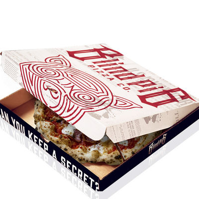 Qualität Maßgeschneiderte wiederverwendbare Pizza-Box Rundklappbare kleine 6 8 9 Zoll Kraftkartonverpackung zum Mitnehmen usine