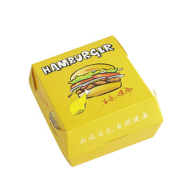 Un buon prezzo. Scatola leggera e compostabile per hamburger da colazione con logo stampato personalizzato per l'asporto in linea