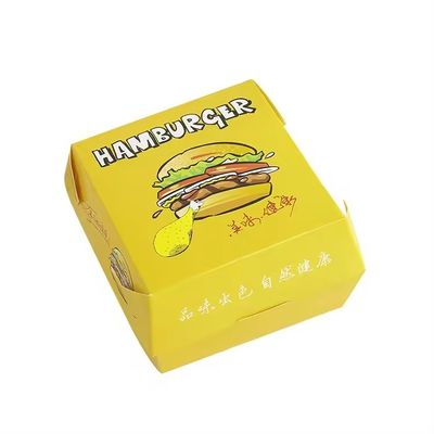 İyi bir fiyat. Beyaz Karton Biyobozunur Hamburger Köftesi Kutusu, Özel Logo Baskılı ve Geri Dönüştürülebilir Paketleme çevrimiçi