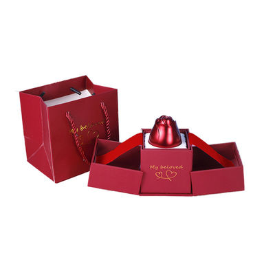 Bom preço. Caixa de apresentação de jóias personalizada de presente de casamento magnético reciclado on-line