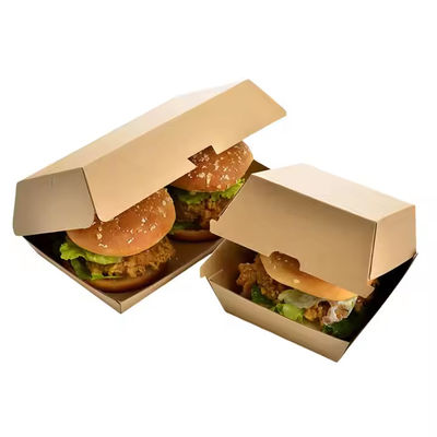 Ein guter Preis. Custom CMYK Farbdruck Hamburgerboxen mit Logo Massenkorrugierte Einweg-Lebensmittelbehälter Online