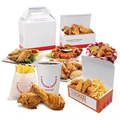 Bom preço. Gráfico Impressão personalizada Eco-friendly Fast Food takeaway Caixa de frango frito on-line
