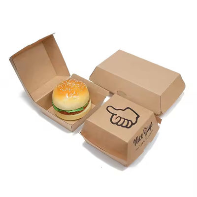 Good price Custom Eco-Friendly Recyclable Kraft Burger Box with Embossing Printing and FDA-Approved Coating online