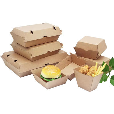 Ein guter Preis. Lebensmittelqualität Umweltschonend Kraftpapier auf Maß Clamshell Burgerbox Einwegkarton Verpackungstyp Ordner Online