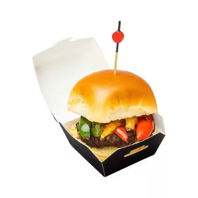 Ein guter Preis. Maßgeschneiderte umweltfreundliche Lebensmittel Snack Burger Verpackungskiste Ein-Schritt-Takeaway für Fast Food Online