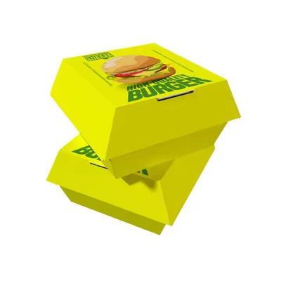 Harga yang bagus Custom Eco-Friendly Burger Box Biodegradable Kraft Paper Fast Food Packaging on line
