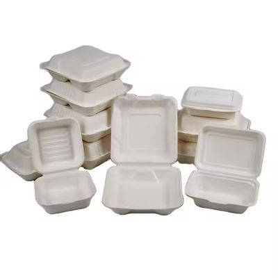 Un buen precio. Caja de comida para llevar biodegradable personalizada con papel corrugado / kraft y impresión de 4 colores CMYK para el embalaje de restaurantes de comida rápida en línea