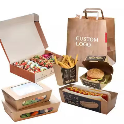 Ein guter Preis. Anpassung an Umweltfreundliche Kraftburger-Kiste für die spezifischen Anforderungen des Kunden Fastfood-Verpackung zum Mitnehmen Online