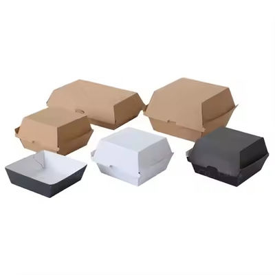 Ein guter Preis. Gepflegte Walzkarton-Hamburger-Box Lebensmittelverpackung mit Logo Online