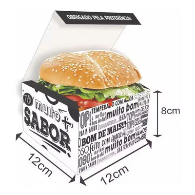 calidad Cajas de hamburguesas biodegradables personalizadas con logotipo - Embalaje de comida rápida ecológico fábrica