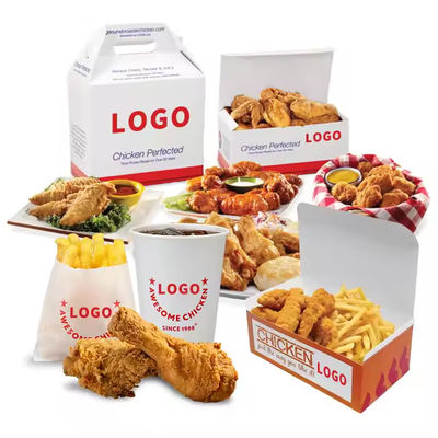 Bom preço. Caixas de frango frito portáteis personalizadas - recipientes ecológicos para comida on-line