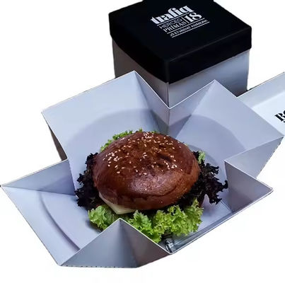 Ein guter Preis. Billiges Custom Logo Klappbares Kraftpapier Fast Food Mitnahme Burgerbox Online