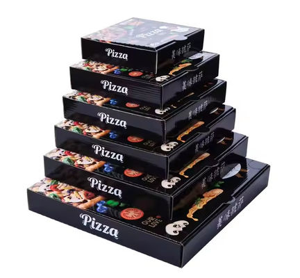 Bom preço. Caixas de pizza biodegradáveis de tamanho personalizado para catering de comida para levar on-line