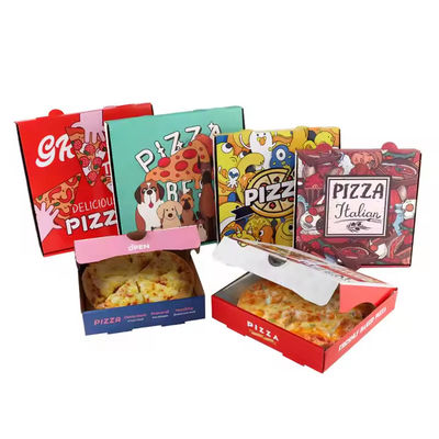 Bom preço. Embalagens de fast food biodegradáveis personalizadas: Caixas de pizza de papel ondulado com logotipo impresso para restaurante on-line