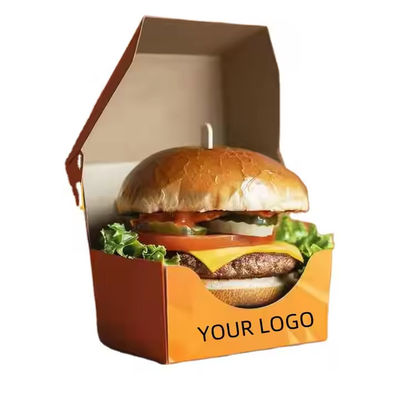 Ein guter Preis. Großhandel Custom Logo Umweltschonende Hamburger-Papierboxen zum Mitnehmen von Fast Food Online