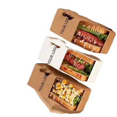 Ein guter Preis. angepasste, biologisch abbaubare Kraftpapierboxen für Hot Dogs, Burger und Eiersandwich Online