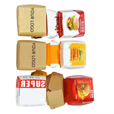 Ein guter Preis. Umweltschonende Einweg-Fastfood-Boxen, benutzerdefiniertes Logo für Burgerverpackungen Online
