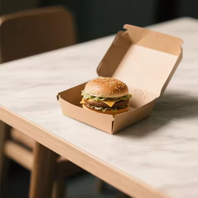 Un buen precio. Customized Biodegradable Fast Food Kraft Paper Packaging Burger Box en línea
