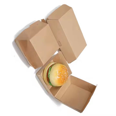 Ein guter Preis. Gepasste Burger-Verpackungskiste biologisch abbaubares Papier Karton Online