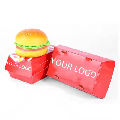 Ein guter Preis. 4C/UV/Lamination/Vernis Burger Boxen Fastfood Verpackungspapier für individuelle Größen Online