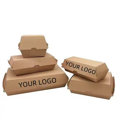 Ein guter Preis. Großhandelsgemachte Burgerboxen zum Mitnehmen umweltfreundlich und recycelbar Kraftpapier Online