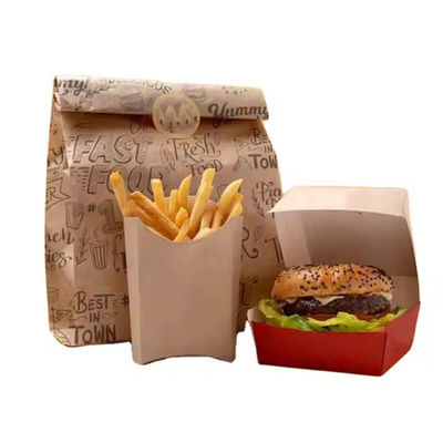 Ein guter Preis. Umweltschonende Burgerboxen Ölfest Kraftpapier Brathähnchen und Pommes Online