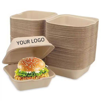 Ein guter Preis. Großhandelsgefertigte Burger Muschelschale Umweltschonende Zuckerrohr-Bagasse Fastfood Burger-Box-Container Online