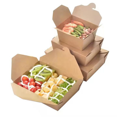 Ein guter Preis. Fast-Food-Karton aus biologisch abbaubarem Kraftpapier mit individuellem Druck und Ölbeständigkeit Online