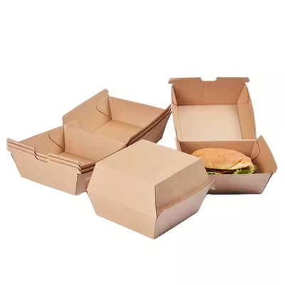 Ein guter Preis. Customized Hamburger Box Printing With Biodegradable Disposable Corrugated Kraft Paper Online