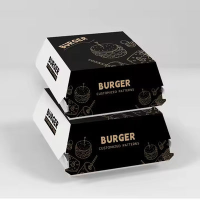 Ein guter Preis. Customized Hamburger Box Eco-friendly Fast Food Food Grade White Cardboard Oil Resistant Online