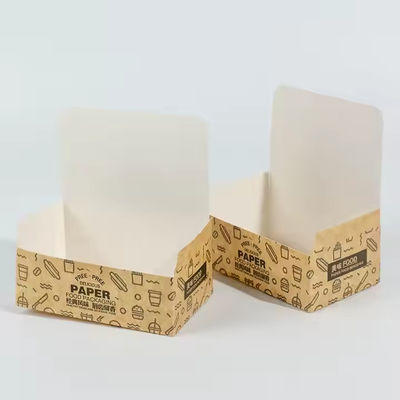 Ein guter Preis. Papierkarton, kundenspezifische Hamburger-Lebensmittelbox mit biologisch abbaubaren Kraftpapierverpackungen Online