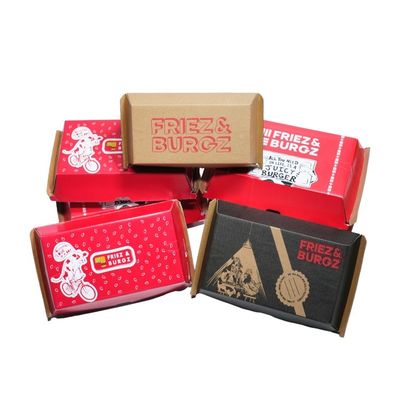 Ein guter Preis. Nahrungsmittelbehälter kundenspezifische Form Wellpappe-Burger-Box für umweltfreundliche und recycelbare Fastfood-Verpackungen Online