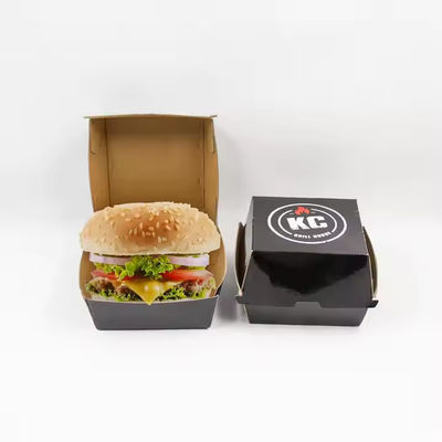 Ein guter Preis. Food Grade Hamburger Box umweltfreundlich und maßgeschneidert mit CMYK 4 Farbe Offest Druck Online
