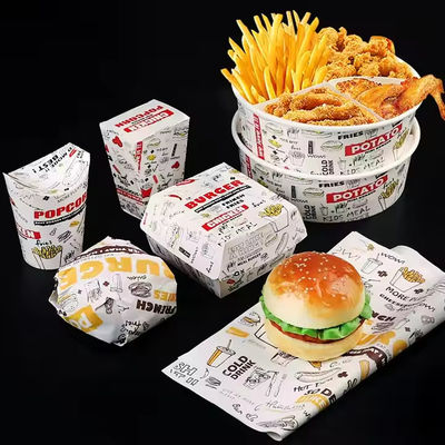 Un bon prix. Boîtes de poulet frits personnalisées en gros boîtes de fast-food en carton à emporter boîtes de maïs soufflé en ligne
