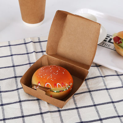 Ein guter Preis. Papierkarton Umweltschutzfreundliche Kraftburger-Box für Lebensmittelverpackungen Online