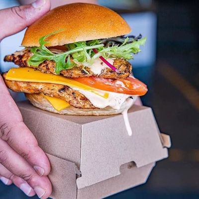 Ein guter Preis. Umweltfreundliche, maßgeschneiderte Hamburgerbox, Einweg-Fast-Food-Packung aus Wellpappe Online