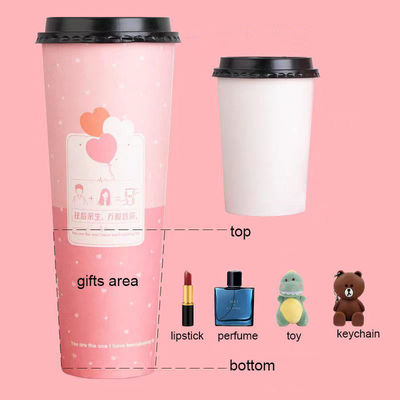 Un bon prix. Surprise Blind Box Gifted Cups Disposable Milk Tea Cup Thickened Coffee Large Hot Drink Paper Cup en ligne