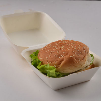 Un buen precio. Envases de hamburguesas ecológicas personalizadas para llevar en el mercado de alimentos envases de hamburguesas de papel con concha de almeja en línea