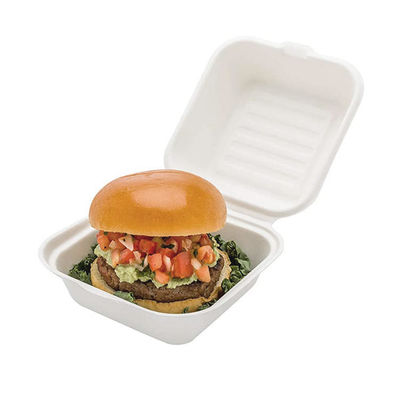 Un buen precio. Compostable disposable eco-friendly clam shell burger customized disposable food packaging takeaway box en línea