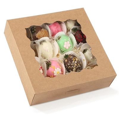 Good price Eco-friendly custom cake donut kraft paper pie box window cake box online