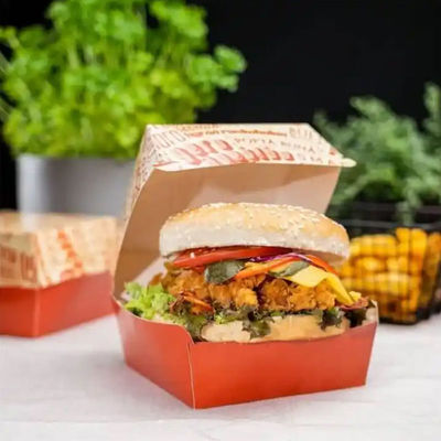 Good price Wholesale customized hamburger boxes eco-friendly and recyclable fast food packaging boxes online