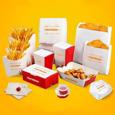 Good price Customized Fast Food Packaging Fried Chicken French Fries Hamburgers Disposable Foldable Fast Food Box online