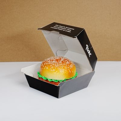 Ein guter Preis. Burger Box Anpassung Einweg Fast Food Verzicht Verpackung Papierbox Online