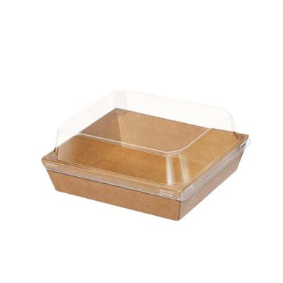 Un bon prix. Boîte alimentaire à emporter écologique personnalisée, jetable, pour la préparation des repas, emballage alimentaire en papier kraft avec couvercle, boîte à lunch en ligne