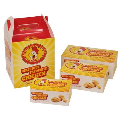 Un bon prix. Boîte de poulet frit à emporter, qualité alimentaire, logo personnalisé, biodégradable, boîte d'emballage en carton blanc en ligne