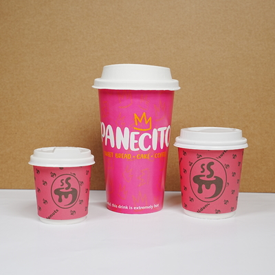 qualité Gobelets à café compostables personnalisés, gobelets en papier jetables pour café à emporter avec couvercles usine