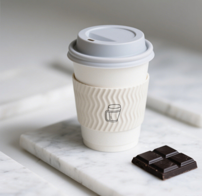Un bon prix. Personnalisez une tasse de café en papier avec un logo imprimé biodégradable et écologique en ligne